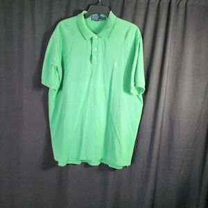 Polo Ralph Lauren Mens Green Short‎ Sleeve Classic Fit Polo Shirt XXL